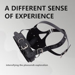 Bondage Hood Bdsm Gag Penis Bondage Gags & Muzzles Dildo Gag Mouth Leather Bondage Head Sex Harness Detachable Pu Fetish Silicone Open Mouth Penis Device For Men Women Couple