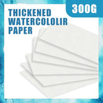 120 Sheets Watercolor Paper, 6 Sizes, 140 lb 300 GSM Cold Press