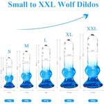 Realistic Wolf Dildo With Knot, Crystal Suction Cup Dildo Adult Sex Toys For Women,Couples