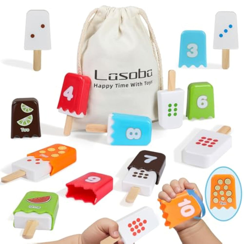 1-10 Number Matching Ice Cream Toy - 20 Pcs, Fun Number Toys For Kids, Toddler Number Learning Toys, Preschool Learning Activities, Montessori Toys Gift For 3+ Year Old Kids