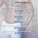 Stainless Penis Plug Urethra Sounding With Cockring Different Size Urethral Dilator Sex Toy For Male Masturbating Rod Bladder Stimulation (4Mm)