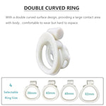Male Chastity Device Cock Cage - White Chastity Cage W/Invisible Lock & 4 Rings, Lightweight Body-Safe 3D Resin Cb Lock Bdsm Bondage Sex Toy Penis Exercise Virginity For Men (N/Nub)