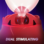 Rose Sex Toys Clitoral Vibrators - Sucking & Kneading 10 Patterns Brush For Women Nipple Female Tongue Licking Finger Tickling Tapping G Spot Couples Adult Toys & Games Clit Tease Stimulator Pleasure