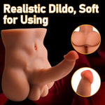 Realistic Male Sex Doll with Flexible Dildo for Unisex Masturbation