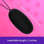 Secret Agent Remote Control Vibrator For G-Spot - Vibrating Love Egg Sex Toy For Women And Couples - 10 Vibration Modes - Rechargeable Wearable Adult Sex Toy For Couples - Black