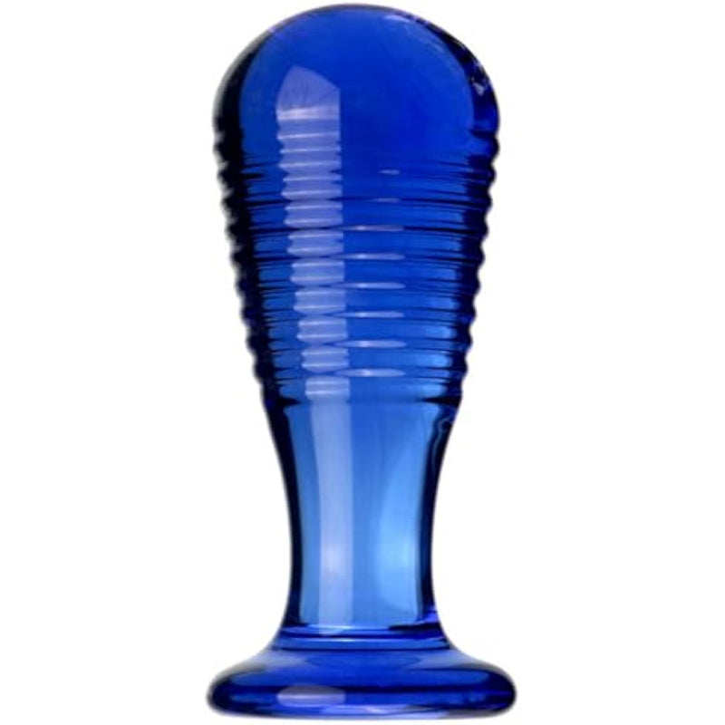 Glass Butt Plug,Glass Dildo Crystal Pleasure Wand Butt Plugs Prostate Massager Crystal Anal Plug Trainer Sex Toy Anal Trainer Prostate Massager Crystal G-Spot Dildo For Men Women(Blue)