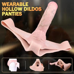 Realistic Strap On Harness, Wearable Dildo Panties For Men, Silicone Cock Sleeve Penis Enlarger Extender With Hollow Dildo Adult Sex Toy For Mens Couples Pegging
