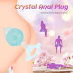 Crystal Anal Plug – Premium Buttplug For Women, Men & Couples Anal Plugs For Prostate Play, Small Butt Plug Tail, Waterproof, Soft Silicone For Comfort And Pleasure?Blue?