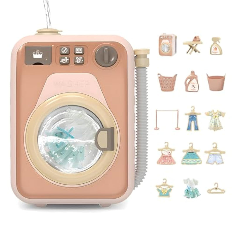 Toy Washing Machine,Water-Filled Washer And Dryer Playset For Kids