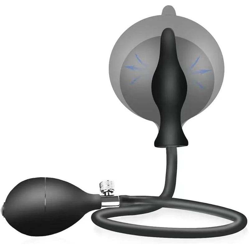 Inflatable Anal Plug, Expand Butt Plug Anal Dildo, Liquid Silicone Prostate Massager Anal Beads Perineum Massager Anal Sex Toy For Women, Men And Couples
