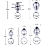 Luxury Stainless Steel Anal 5 Pcs Ring Anal Trainer Jewel Butt Plug Set S&M Adult Gay Anal Plugs Woman Men Sex Gifts Things