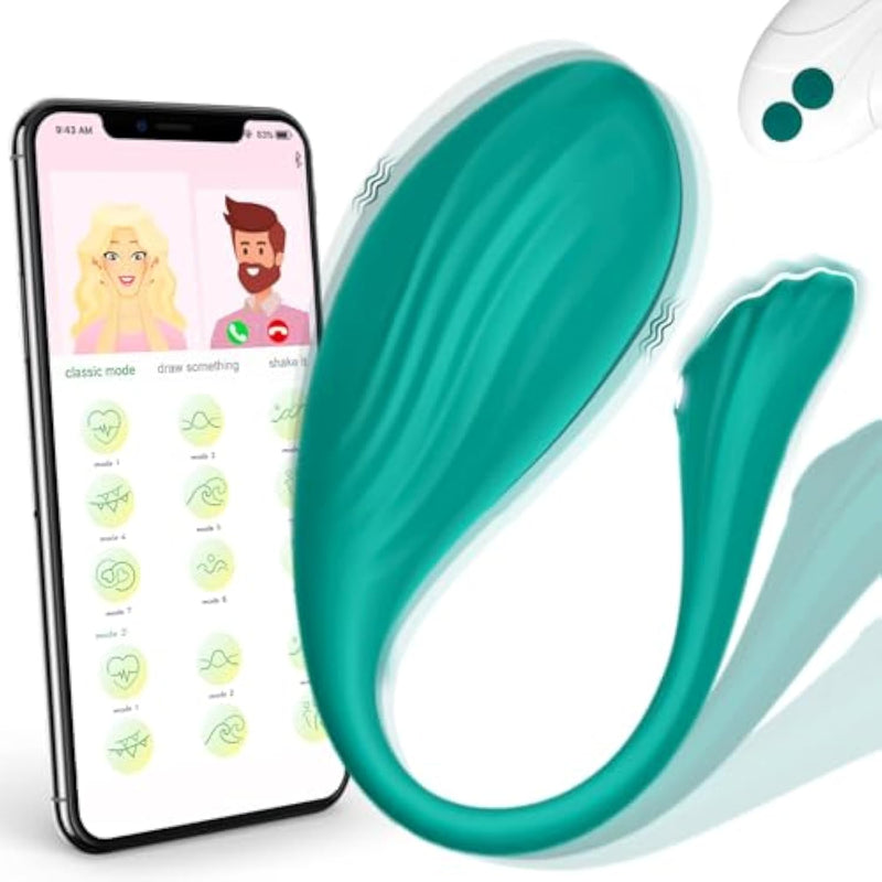 Bullet Vibrator Adult Sex Toys, Wearable Panty Vagina Stimulator Mini Egg Vibrator With App Remote Control Vibrating Ball G Spot Clitoral Anal Toys For Couple (Green)