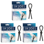 Dr. Joel Kaplan Erection Enhancing Lasso Ring, Black (Pack Of 3)