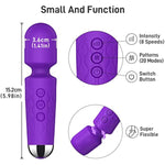 Rechargeable Silicone Wand Vibrator + Hollow Strap-On System
