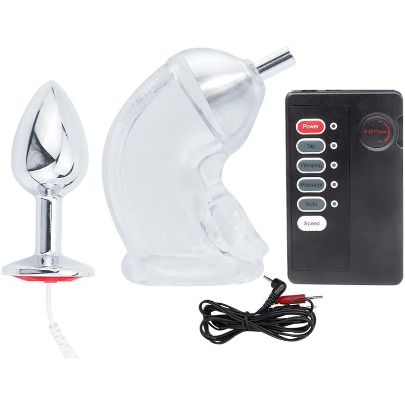 Anal Butt Plug Electric Shock Metal Thread Inserting Toys Anal Butt Plug Electro Power Box Massager Toys For Beginners And Advanced Users Bdsm