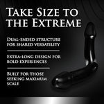 XXL Giant Double Dildo Black, Extra Large Double Ended Dildo with Smooth PVC Material and Dual Head Design