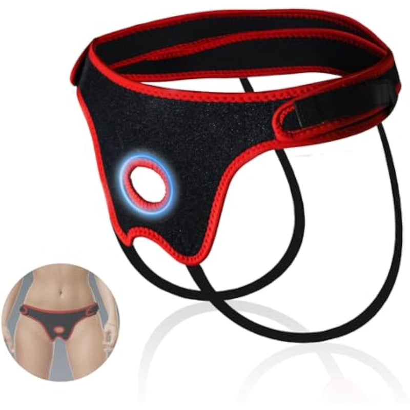 Strap On Harness Adult Sex Toys, Comfortable Elastic Neoprene Strapon Harness, Soft Skin-Friendly, Adjustable Velcro Straps, For Men, Women, Lesbian Couples, Pegging Play, Fits Waist 23''-54''