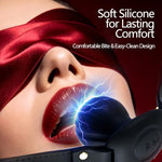 Silicone Sex Ball Gag Ballgag Harness Electric Shock Bondage Gags & Muzzles