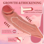 Vibrating Cock Sleeve Penis Ring Sex Toys, Ultra-Soft Penis Extender With 10 Vibrations For Prolonged Erection, Realistic Silicone Pennis Enlarger Dildo Adult Toys For Men