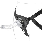 Harness & Strap-On Set, 6.7 Inch Realistic Clear Dildo Adult Sex Toy Female Masturbation Women Lesbian Beginner (S)