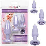 First Time Crystal Booty Kit Anal Butt Plug Toy Set Of 3 - Purple Se-0004-40-2