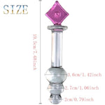 Glass Dildo Crystal Penis Glass Pleasure Wand Female Masturbator Sex Toy,Novelties Glass Dildo Crystal Penis Glass Wand G-Spot Stimulation Female Masturbator For Women And Couples(Style 1)
