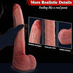 13.7 Inch Huge Long Dildo Soft Realistic Dual-Layer Large Silicone Dildo With Small Glans Big Anal Dildos With Strong Suction Cup Hands Free Suitable For Adult Sex Toys For Men And Women