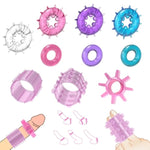 Penis Rings For Men, 10 Pcs Penis Sleeves, Sex Toys Male Penis Ring Waterproof Silicone Cockrings Cock Ring Delay Head Glans Ring