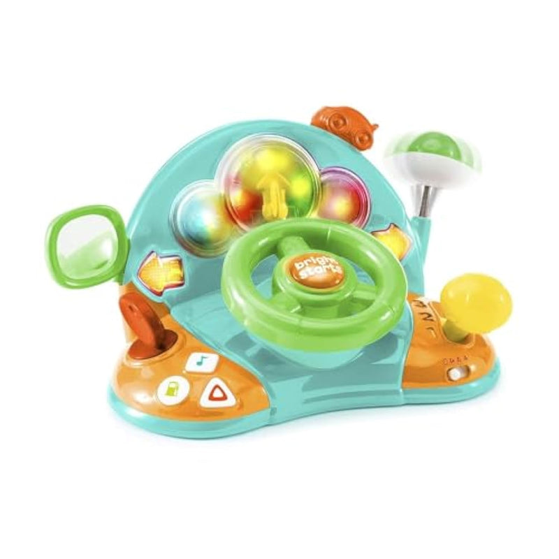 Bright Starts Lights and Colors Driver Toy Steering Wheel with Car Sounds f