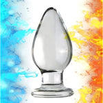 Crystal Large Anal Plug, Large Glass Butt Plug Dilator Sex Slave Prostate Massage Transparent Anus Training Adult Sex Toy For Men Women Masturbation