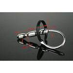 Urethral Sounds With 2Pcs Penis Rings Hypoallergenic Stainless Steel Urinary Plug Beads Stimulate Urethral Dilator Masturbation Rod Penis Plug Adult Game Medical Themed Sex Toy