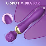 Vibrator Adult Sex Toys, Vibrator Wand Massager With 24 Vibrate Setting And Dual 4D Motors, Waterproof Anal Dildo, Female Purple Vibradore,Vibrater Sexual Pleasure Tools For Women