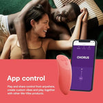 Chorus Remote Control Couples Vibrator Coral Personal Massager & Pjur Aqua Water Based Personal Lubricant 3.4 Fl Oz - Couples Sex Toys Bundle