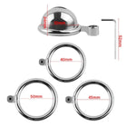 Men'S Chastity Device Penis Cage Chastity Lock Virginity Lock Short Male Chasity Device For Men Penis Silver Grey(50Mm)