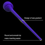 Men's Urethral Stimulation Tool with Silicone Sound and Sucker Attachment, White