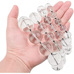 Glass Anal Beads, Unisex Anal Plug Big Smooth Chain Transparent Crystal Balls Gay Butt Plug Sex Toys for Adult Erotic Toys