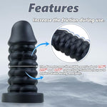 Dildo Silicone Anal Plug With Suction Base Sex Toy For Men Couple Black Xxxl 10.23 Inch