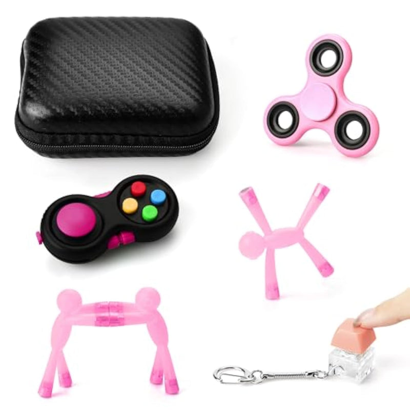 Fidget Toys For Adults, Fidget Toy For Kids 8-12, Airplane Toys For Toddlers 3-5, Car Activities Essentials Sensory Toys For Kids With Autism (Pink)
