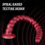 Long G Spot Dildo15.3 Butt Plug with Spiral Ridge Texture