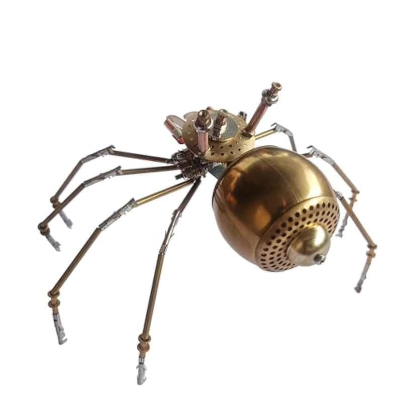 Steampunk Golden Spider 3D Metal Puzzle Kit, 160+ Parts for Adults