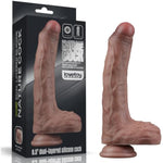 8.5" Realistic Foreskin Uncut Dildo Best Anal Dildo Dual Density Silicone Cute Butt Plug Black Suction Cup Adult Sex Toy For Women Men Couples Consoladores For Beginners