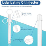 Lube Applicator Vaginal Shooter – 2PCS Lube Applicators, Reusable Lube Shooter with Smooth Rounded Cap, Designed for Personal Use, Easy to Clean, Blue & White