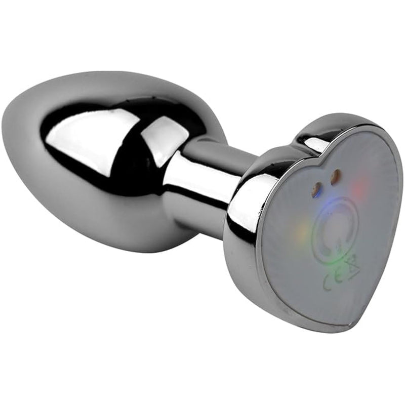 Luminous Love Base Remote Control 10 Frequency Vibration Metal Anal Plug Masturbation Anal Plug Sm Sex Toy