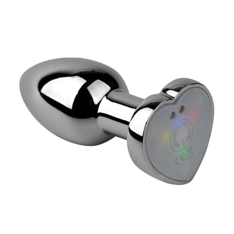 Vibrating Butt Plug, Light Up Butt Plug With App Remote Control Heart Shape Base Anal Sex Toys For Men, Women, Couple Lovers, S