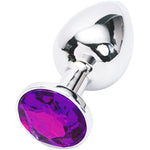 Fetish Deluxe Small Anal Plug Butt Super Quality Stainless Steel Ass Plugs Jewelry Kinkys Sex Love Games Bdsms Toys Personal Massager For Women Lover Good Valentine 'S/Birthday Gift (Purple)