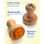 Wooden Alphabet Number Stamp Flashcard, Abc Spelling Letter Stampers And Mathematics Learning Number Stampers Arts And Crafts Supplies, Montessori Educational Toy Gifts For 3 4 5 Year Old