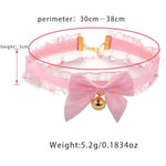 AOBRZHAU 4 Pcs Cat Ears and Wolf Fox Animal Tail Cosplay Set,Handmade Faux Fur Hair Clip Headdress, Halloween Leather Choker, Plush Ears for Women, Perfect for Cosplay and Party?PINK2?