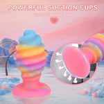 3.97In Luminous Butt Plug Silicone Anal Plug Prostate Massager Big Butt Plug Wearable Giant Anal Fantasy Toy, Butt Plug Anal Stretcher Trainer For Advanced Men Women Couple Gay?Colorful?