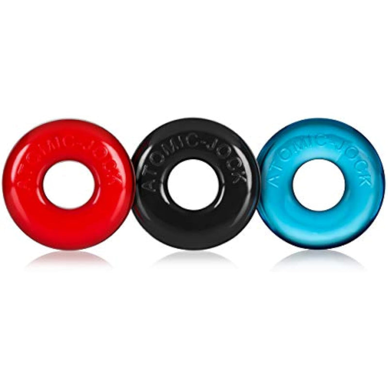 - Ringer-3 Silicone Cock Ring, No-Roll Cock & Ball Ring, Couples Adult Toys, Jelly-Like Mens Pleasure Accessories, Multi-Color, 3-Pack