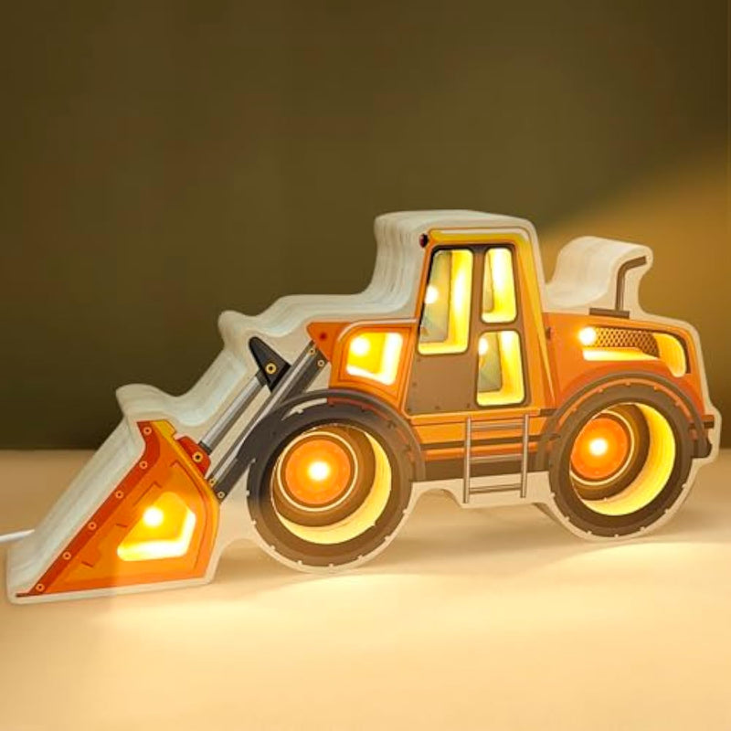 Night Light For Kids, Wooden Loader With Led Night Light, Nursery Nightlight For Toddler Ages 3+ Boys And Girls, Cute Lamps For Birthday Gift, Christmas, New Year, Kids Room Decor, Bedroom